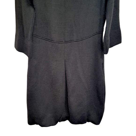 Lisa International Black Button Down Wool Blend 1/2 Sleeve Coat - Picture 14 of 14